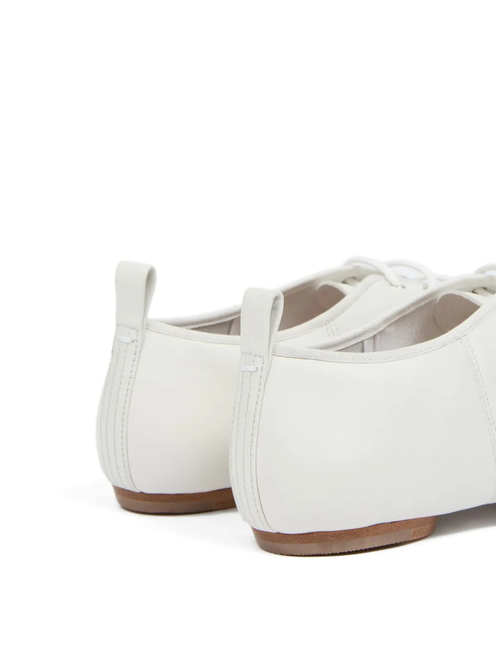 Maison Margiela Leren derby schoenen met split in de neus Wit