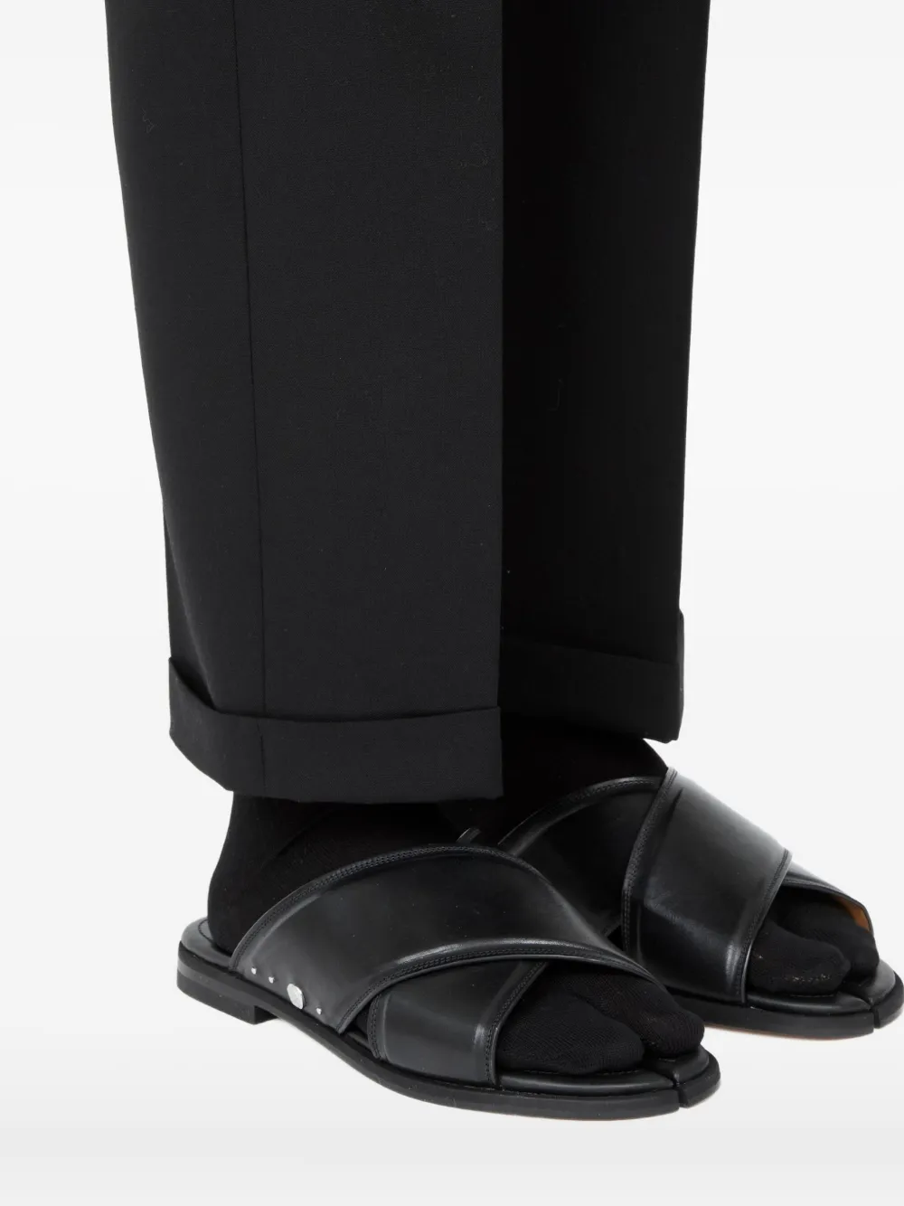 Maison Margiela Sandalen met gekruiste bandjes Zwart