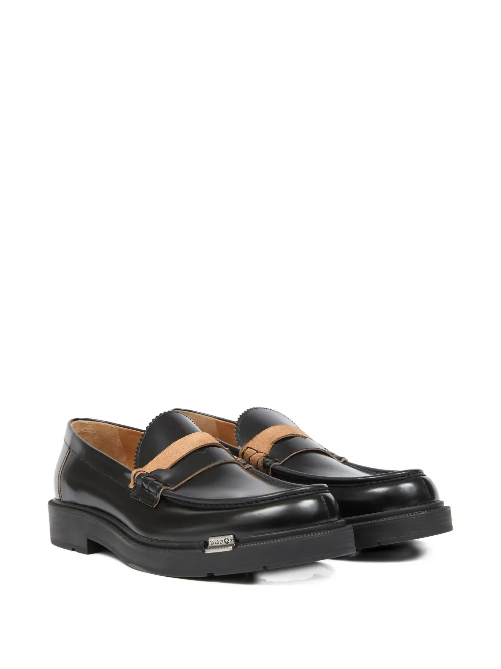 Maison Margiela Decortique loafers met bandje - Zwart