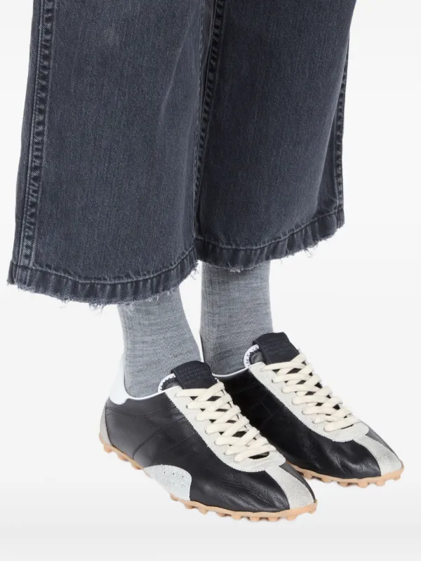 Maison Margiela レザースニーカー | ブラック | FARFETCH JP