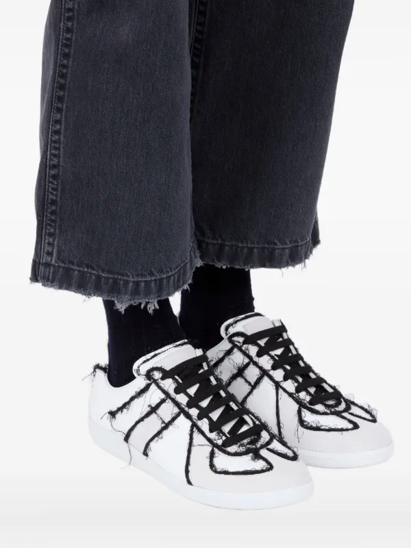 Maison Margiela Replica Leather Sneakers | White | FARFETCH