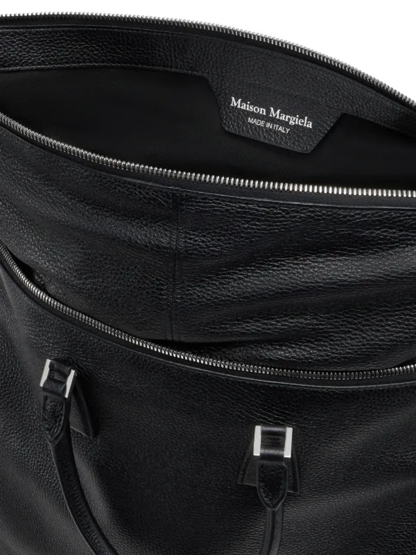 Maison Margiela XL 5AC Zip Leather Tote Bag | Neutrals | FARFETCH