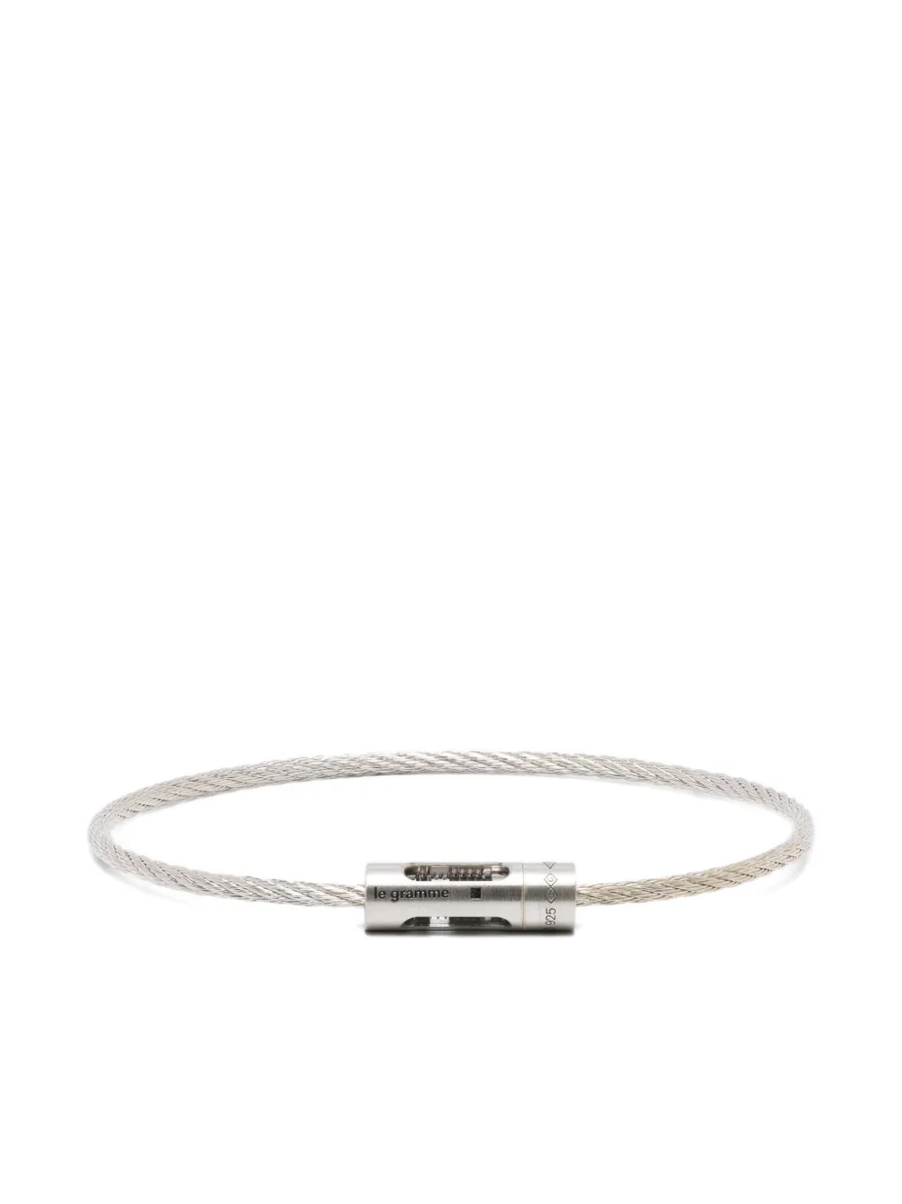 Le Gramme 8g punched cable bracelet - Argento