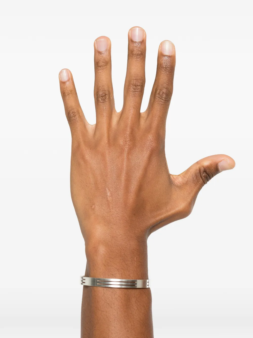 Le Gramme Punched Brushed Bracelet In Metallic