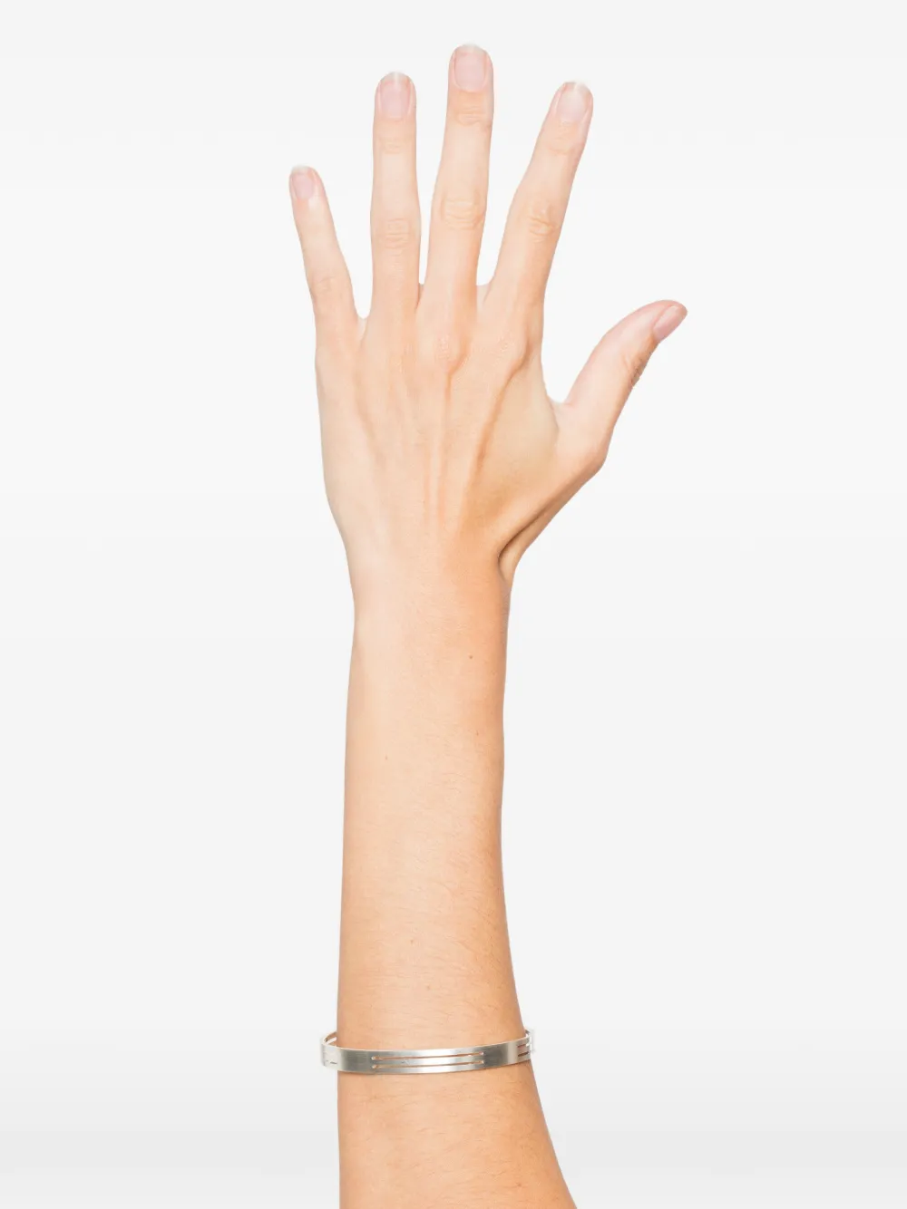 Le Gramme Punched Brushed Bracelet In Metallic