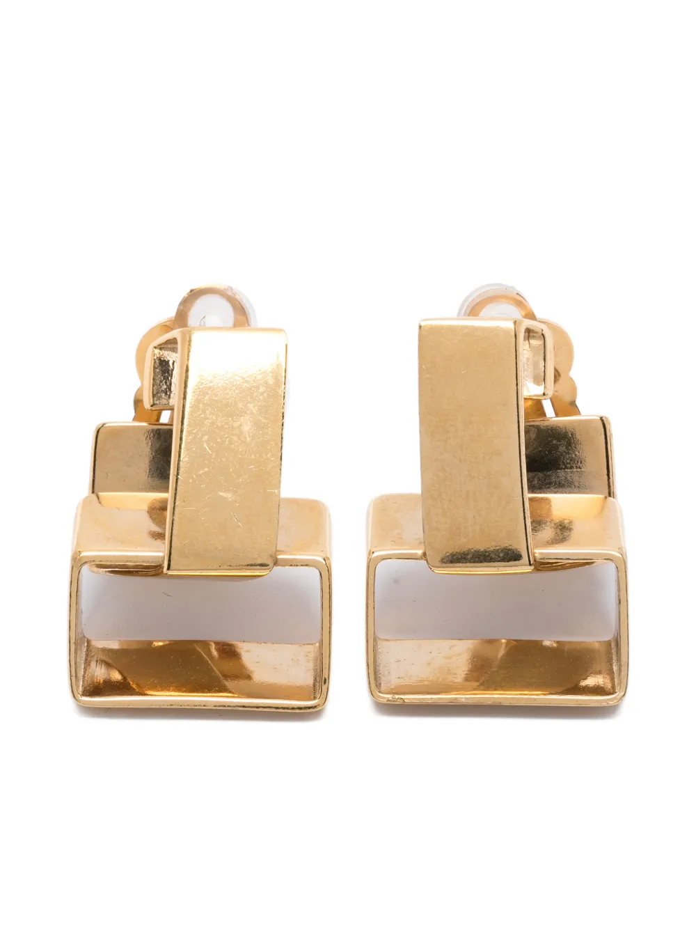 Wouters & Hendrix Geometric Clip-on Earrings In Gold