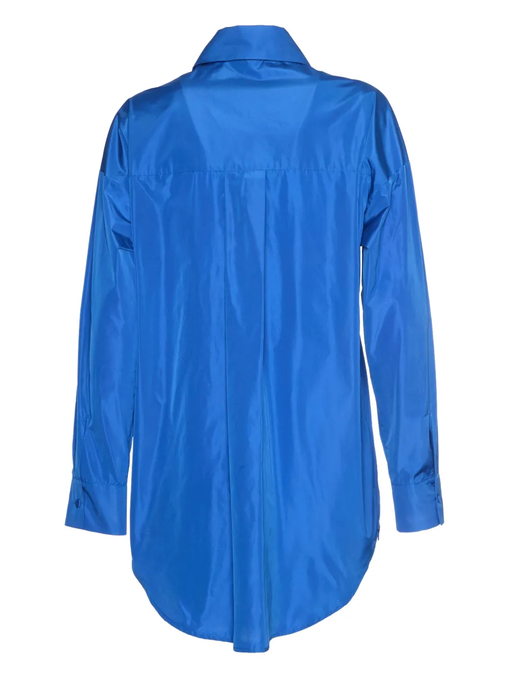 P.A.R.O.S.H. Pimpy blouse met ruches en lange mouwen - Blauw