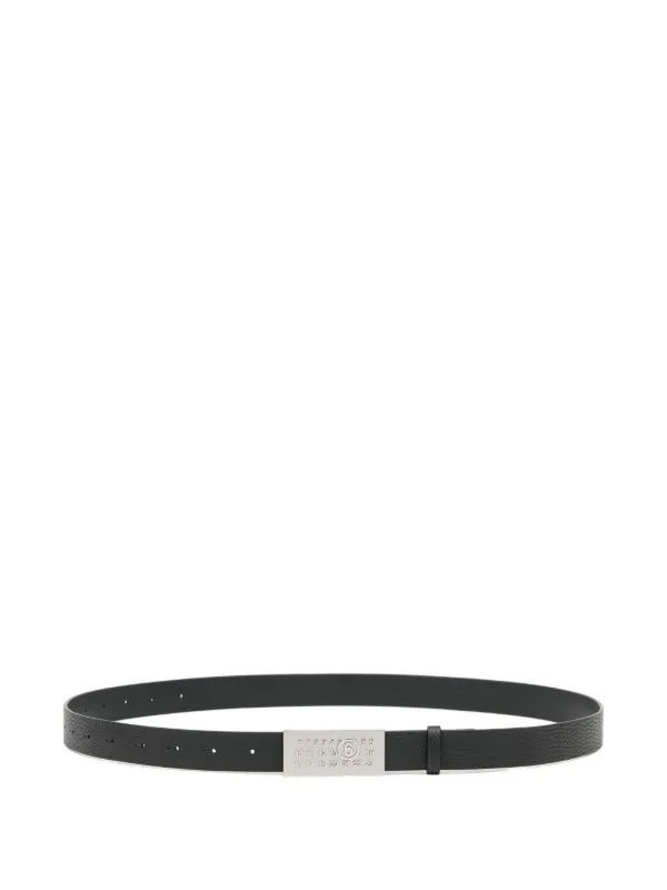 MM6 Maison Margiela Numeric Leather Belt in Black