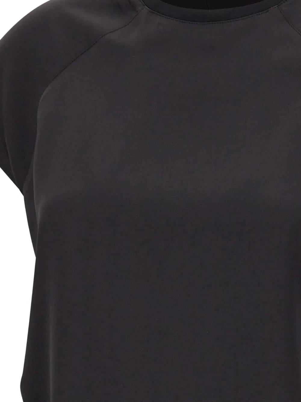 Liu •jo Satin Short-sleeve Top In Brown