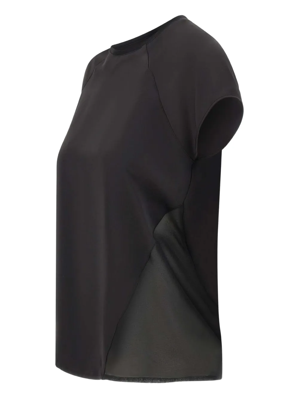LIU JO satin short-sleeve top - Zwart