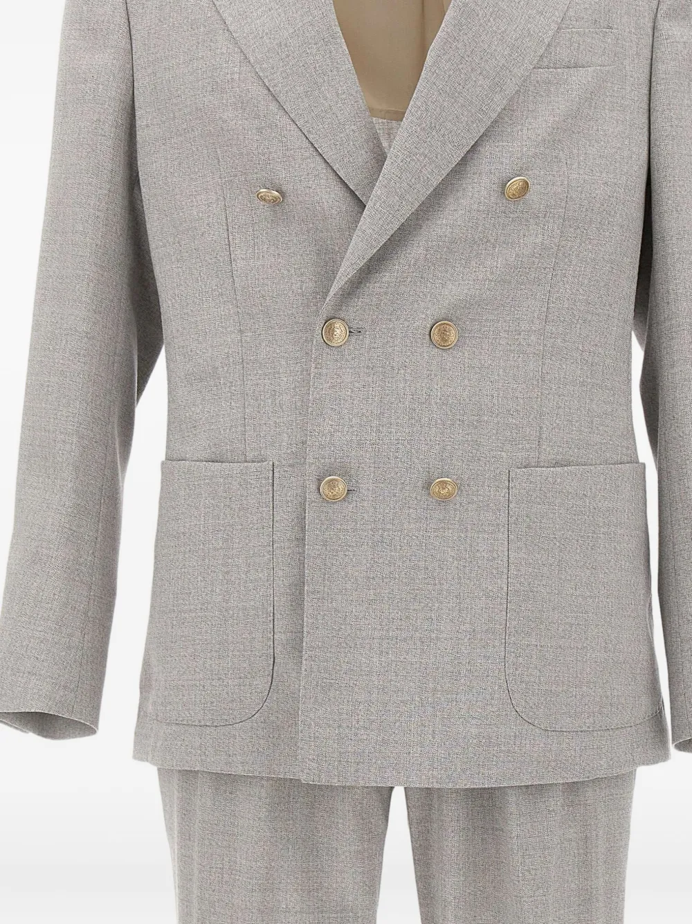 Eleventy Pak met dubbele rij knopen Grijs