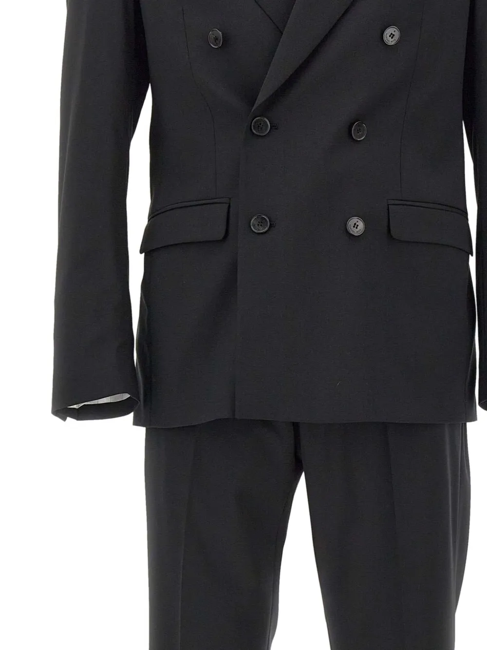 Manuel Ritz Double-breasted Two-piece Suit In Gray