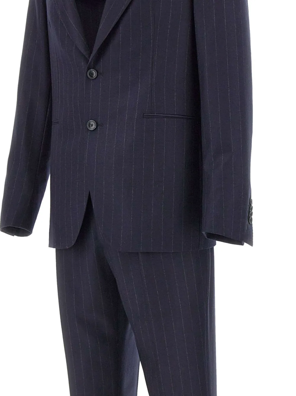 Tagliatore Pak met puntige revers en krijtstreep Blauw