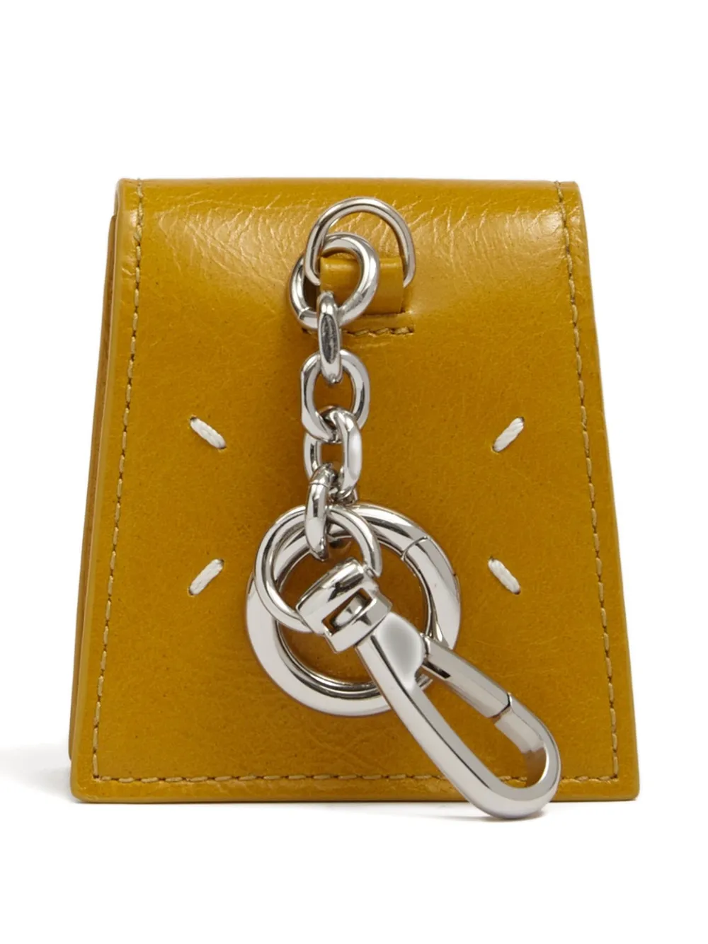 Maison Margiela Tea-bag Flap Wallet In Yellow