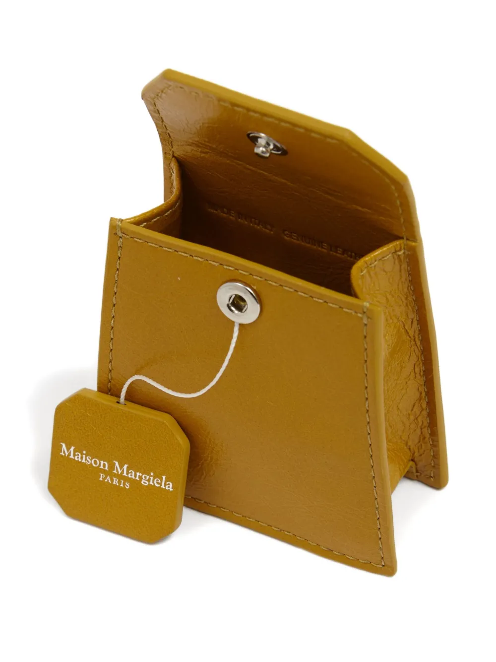 Maison Margiela Tea-bag Flap Wallet In Yellow