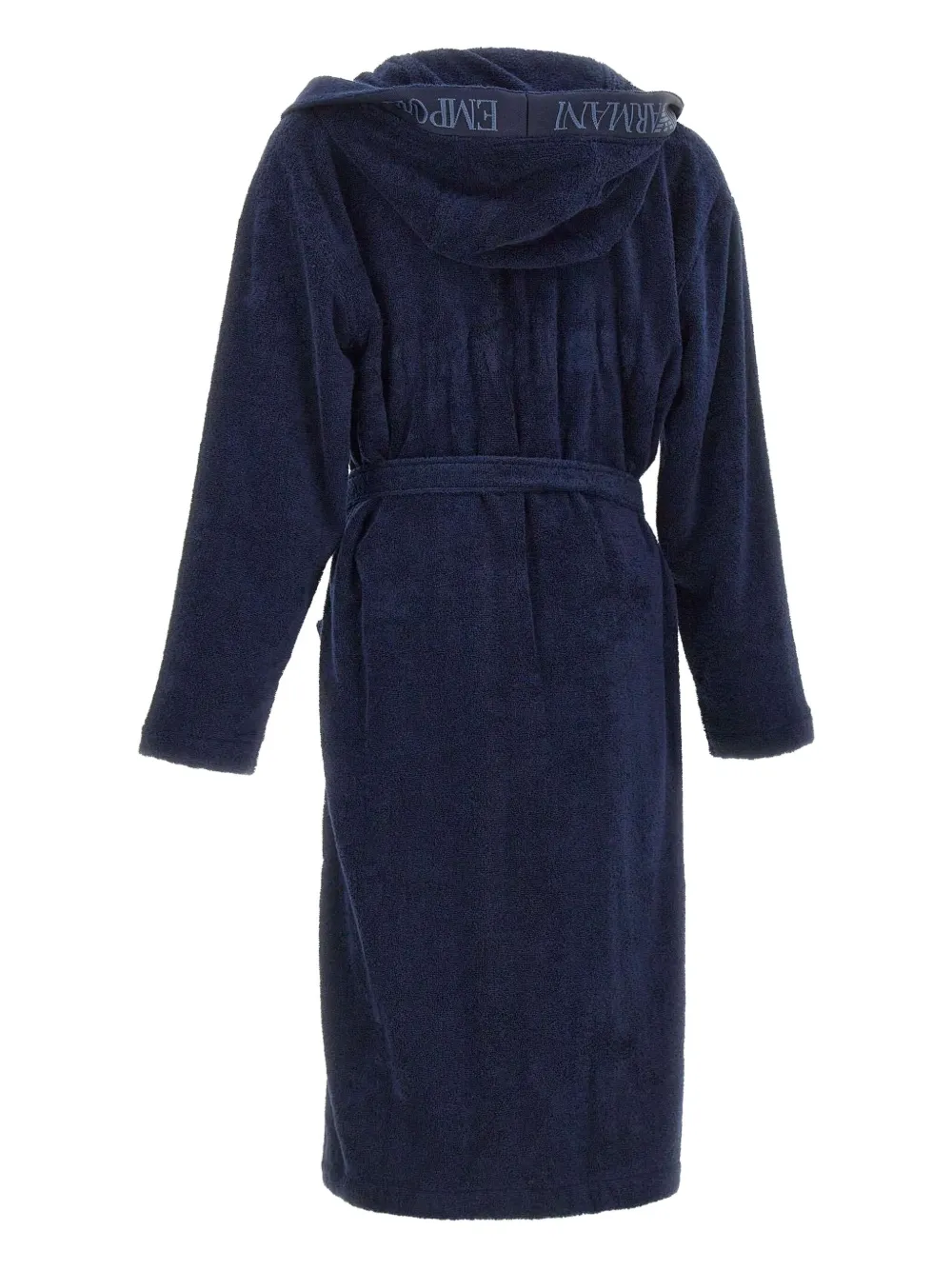 Emporio Armani hooded jacquard-logo bathrobe | Image 2