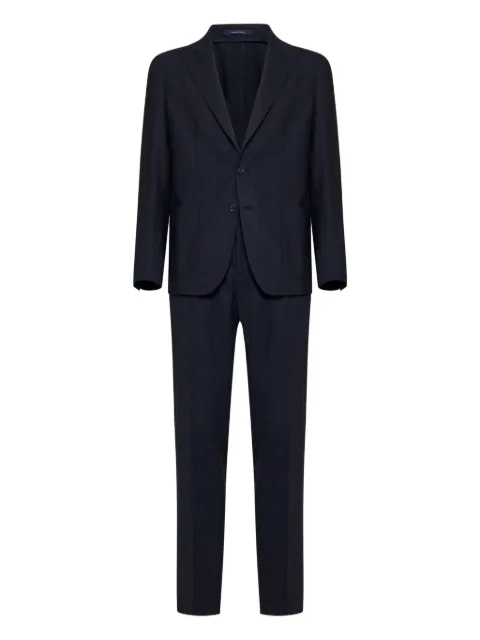 Tagliatore peak-lapels drawstring suit