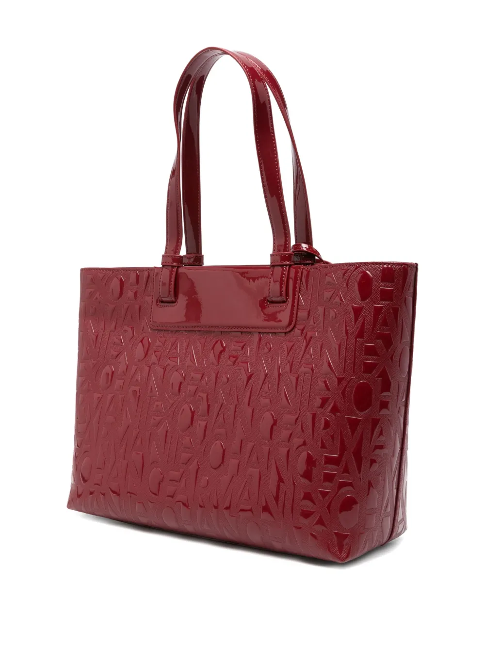 Armani Exchange Logo-embossed Tote Bag In Red