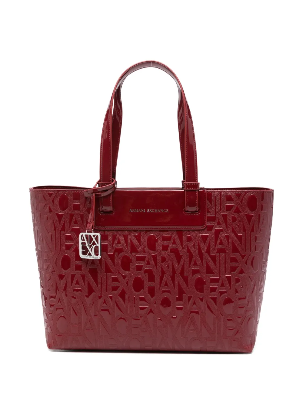 Armani Exchange Logo-embossed Tote Bag In Red