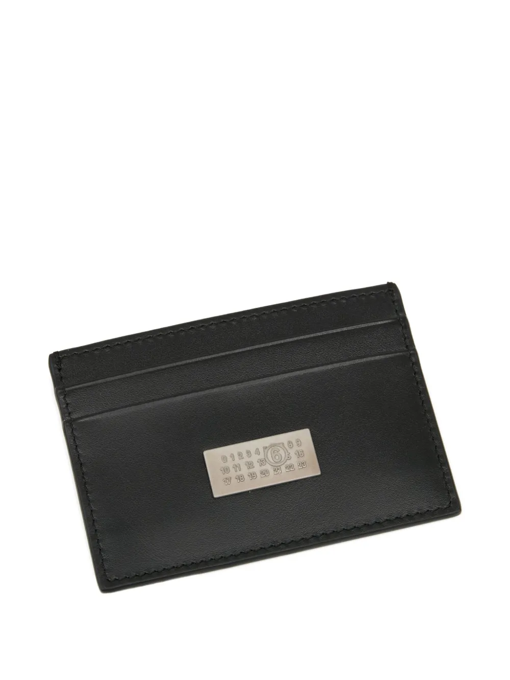 Mm6 Maison Margiela Plaque Cardholder In Black