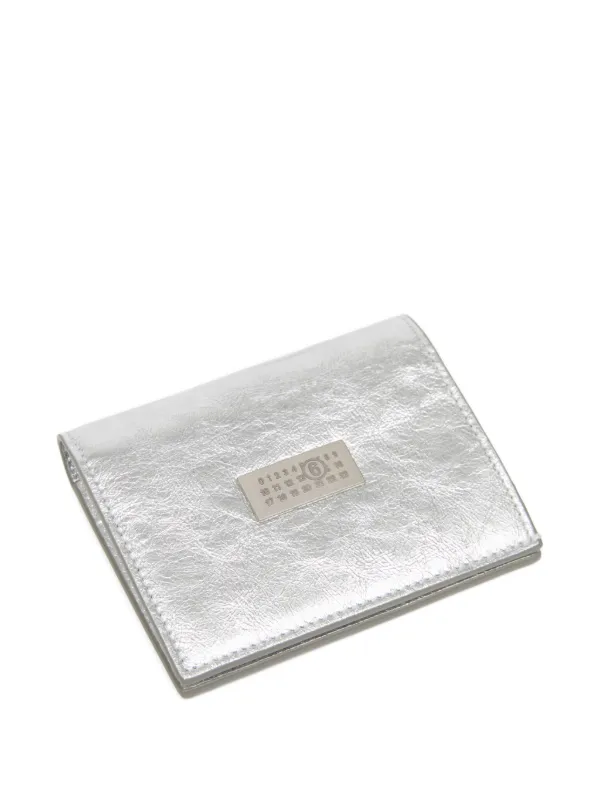 MM6 Maison Margiela Numeric Leather Wallet | Silver | FARFETCH