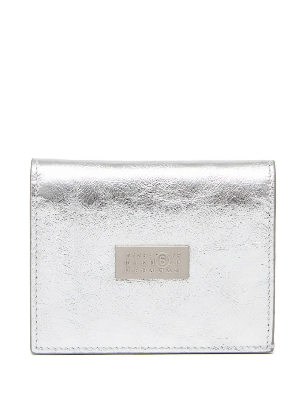 MM6 Maison Margiela single-stitch logo wallet | Silver | Image 1