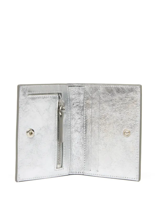 MM6 Maison Margiela Numeric Leather Wallet | Silver | FARFETCH