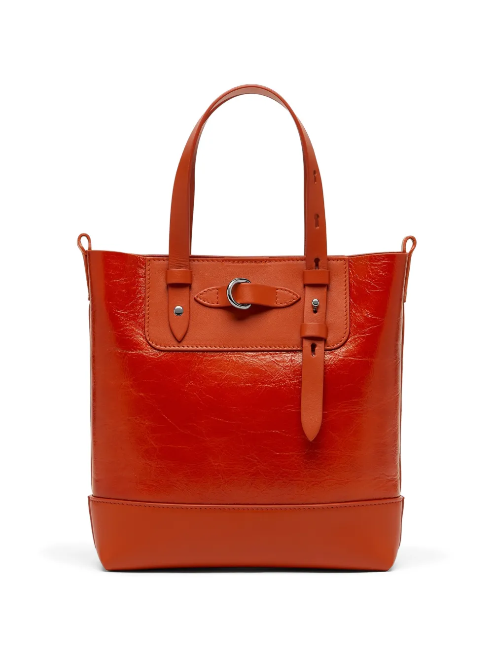 Maison Margiela four-stitch leather shoulder bag - Arancione