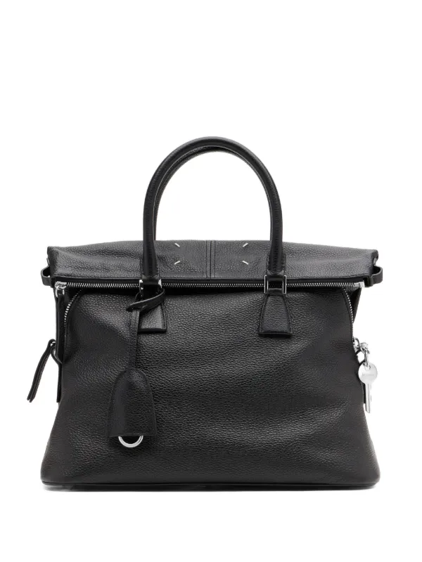 Maison Margiela SOFT 5AC グレインレザー ブラック Maison Margiela 5AC Soft ハンドバッグ M | ブラック | FARFETCH JP