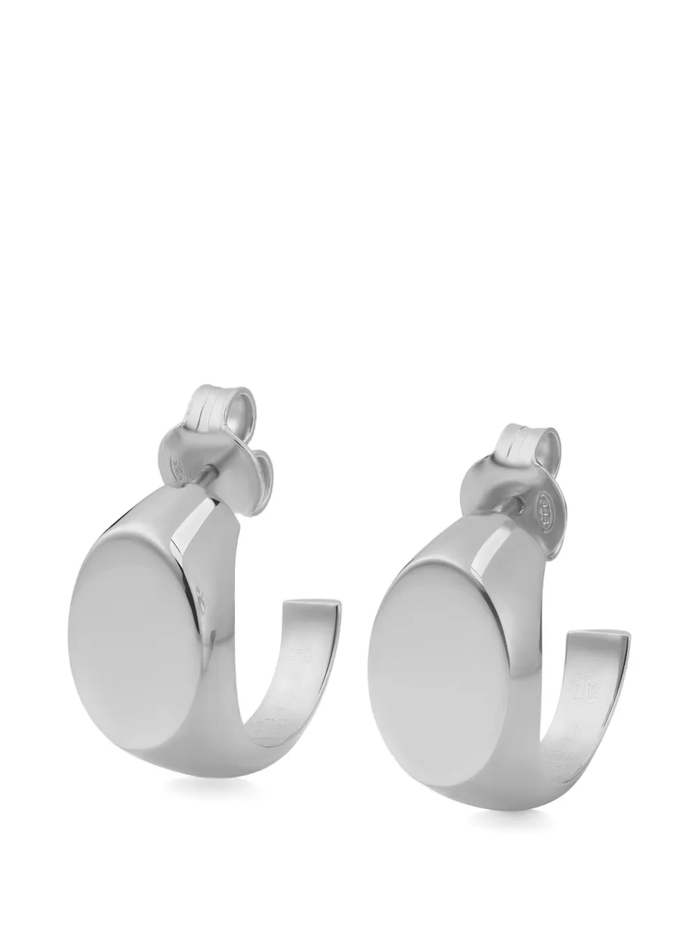 Maison Margiela polished earrings - Silver