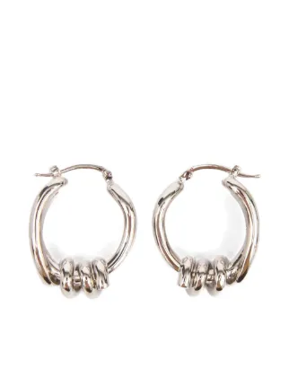 MM6 Maison Margiela ノット ピアス | シルバートーン | FARFETCH JP