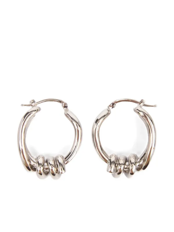 MM6 Maison Margiela ノット ピアス | シルバートーン | FARFETCH JP
