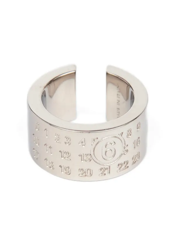 MM6 Maison Margiela Numeric イヤーカフ | シルバートーン | FARFETCH JP