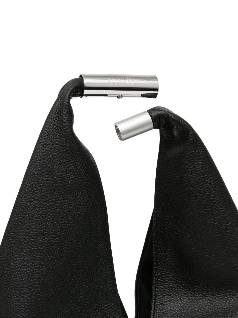 MM6 Maison Margiela Grote Japanese leren shopper Zwart