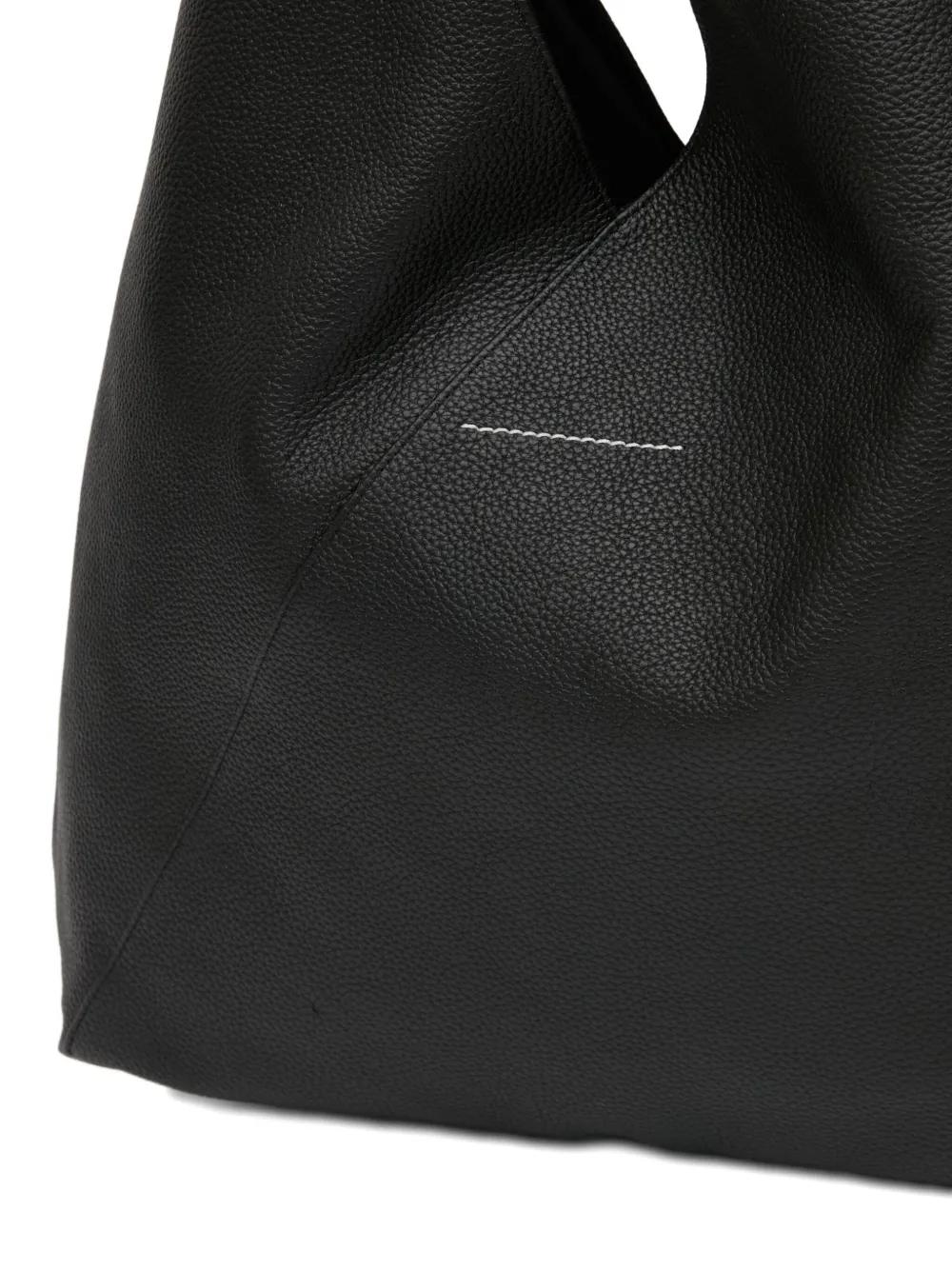 MM6 Maison Margiela Grote Japanese leren shopper Zwart