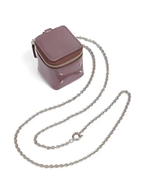 Maison Margiela Mini Cube Chain Bag | Brown | FARFETCH