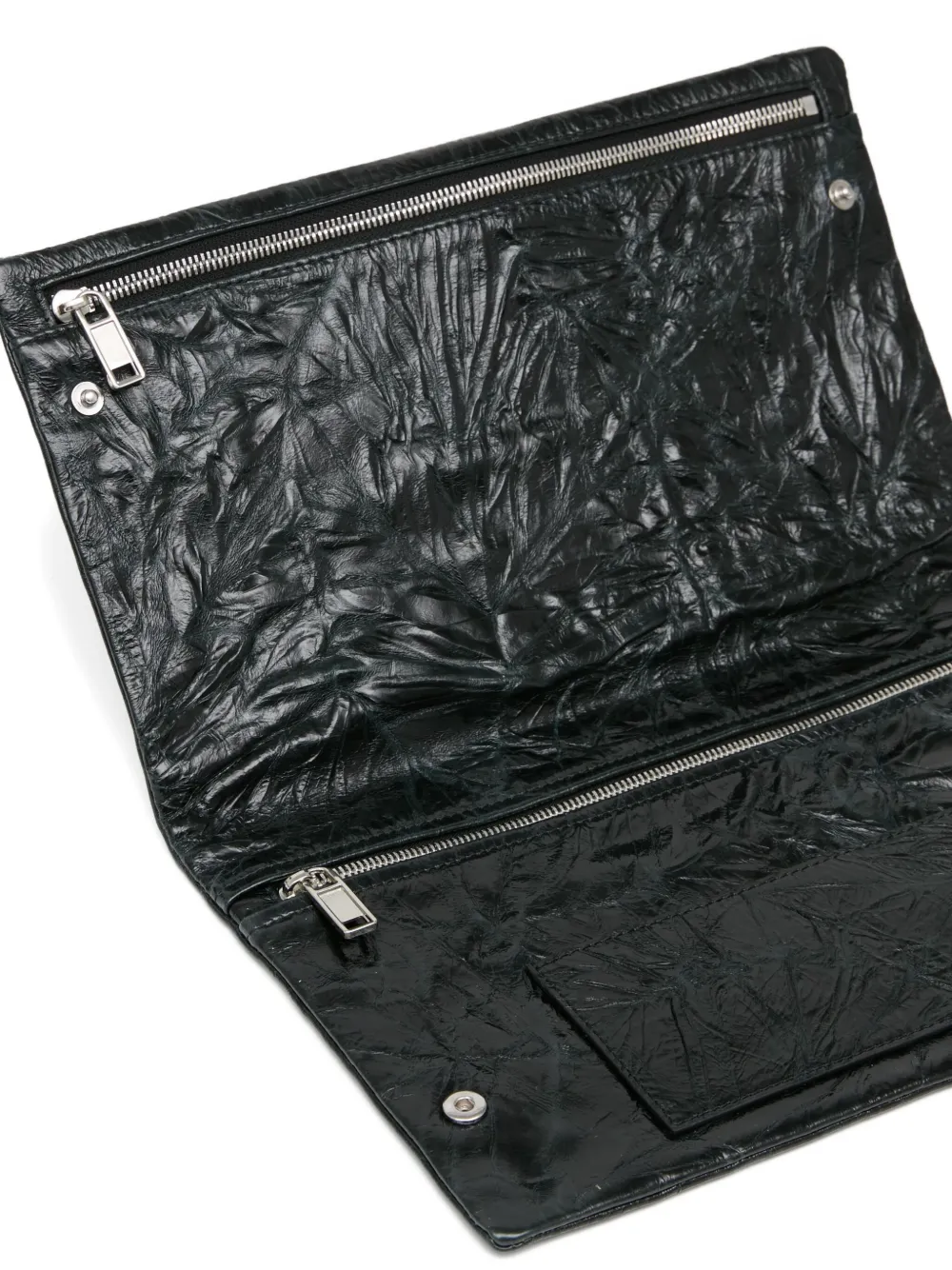 MM6 Maison Margiela Clutch met logo en stiksel Zwart