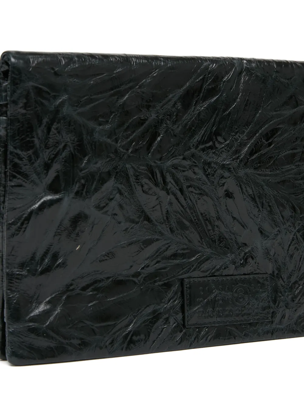MM6 Maison Margiela Clutch met logo en stiksel Zwart