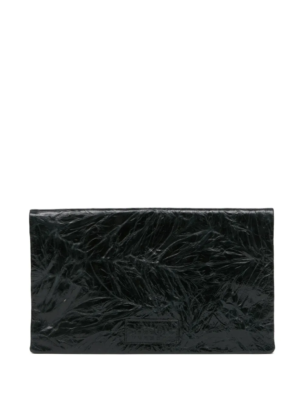 MM6 Maison Margiela Clutch met logo en stiksel Zwart
