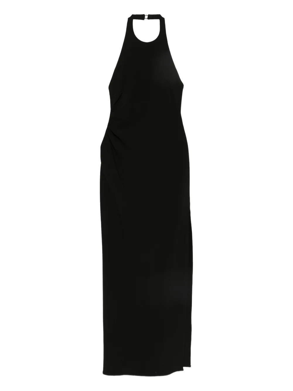 Eleh robe froncée à dos nu | noir | Image 1