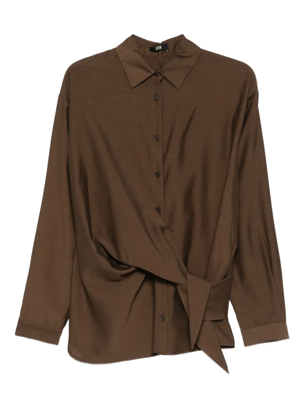 Eleh camisa con detalle de moño | marrón | Image 1