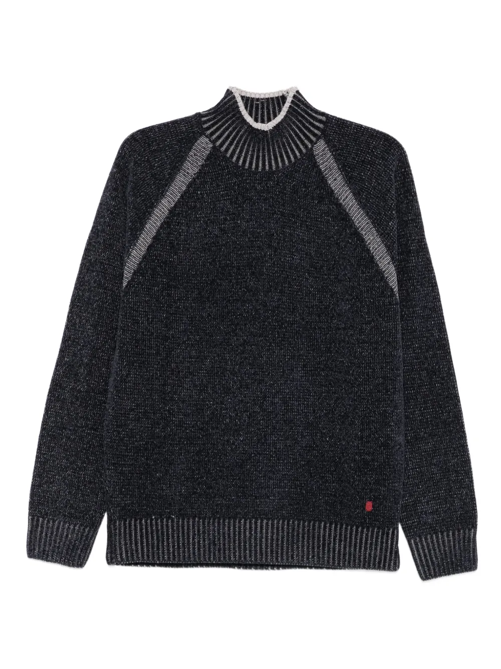Liu •jo Ribbed Panelled Sweater In Black