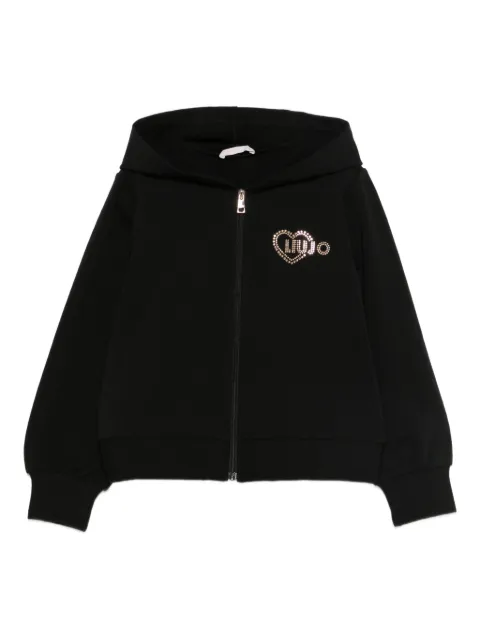 Liu Jo Kids hoodie con logo de detalles strass
