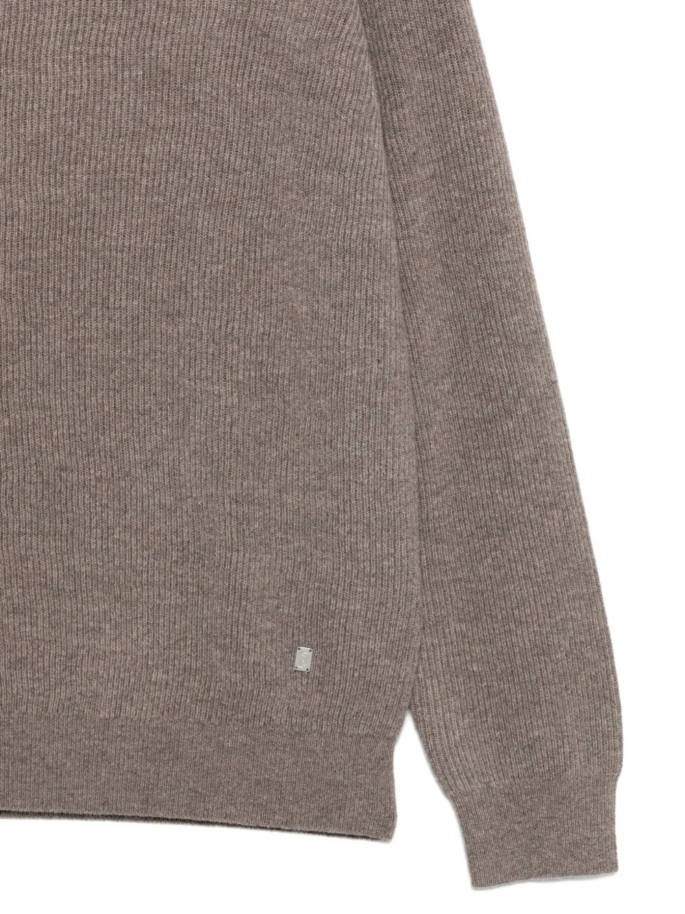 Liu •jo Round-neck Sweater In Brown