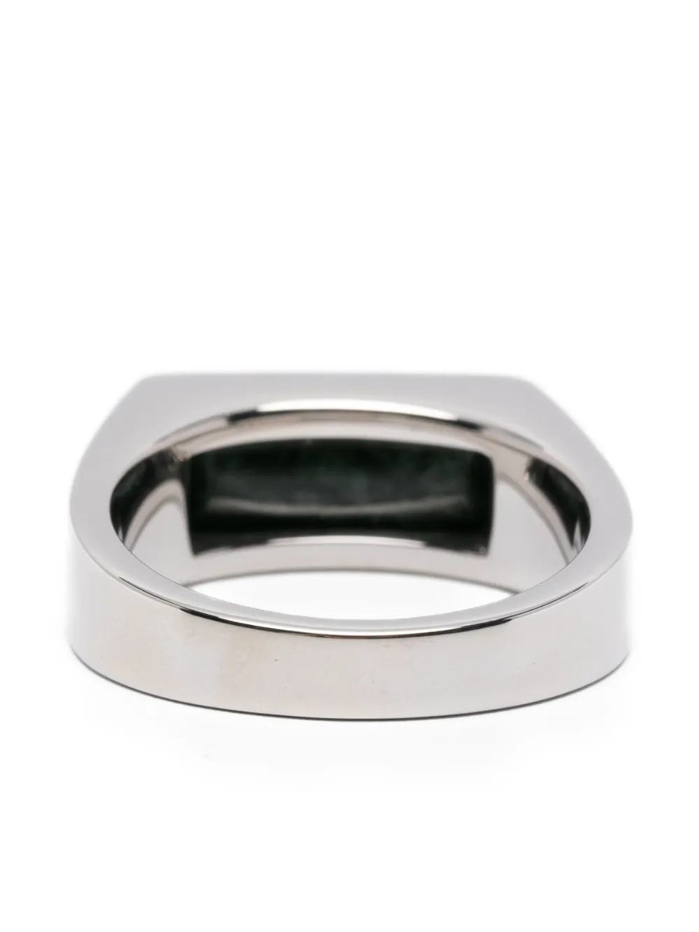 Tom Wood Peaky Marble Ring In Metallic