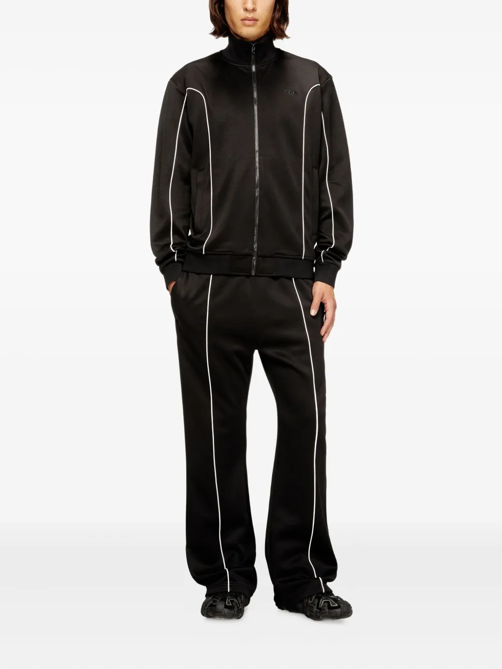 Diesel S-LOCKING-DO trui met rits - Zwart