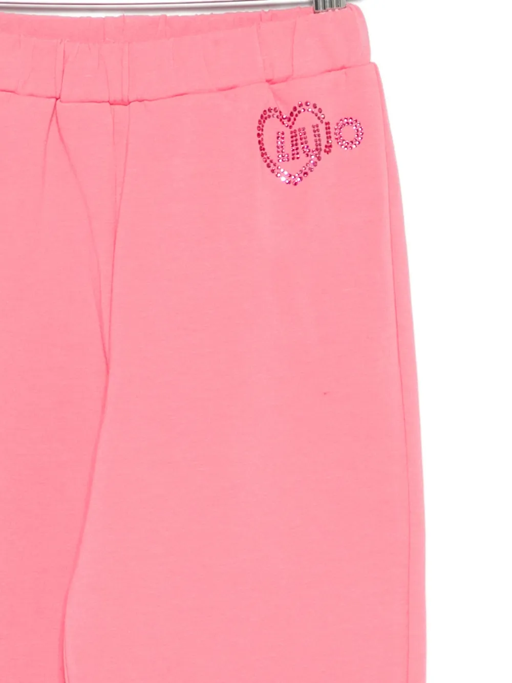 Liu •jo Rhinestone-embellished Trousers In Pink