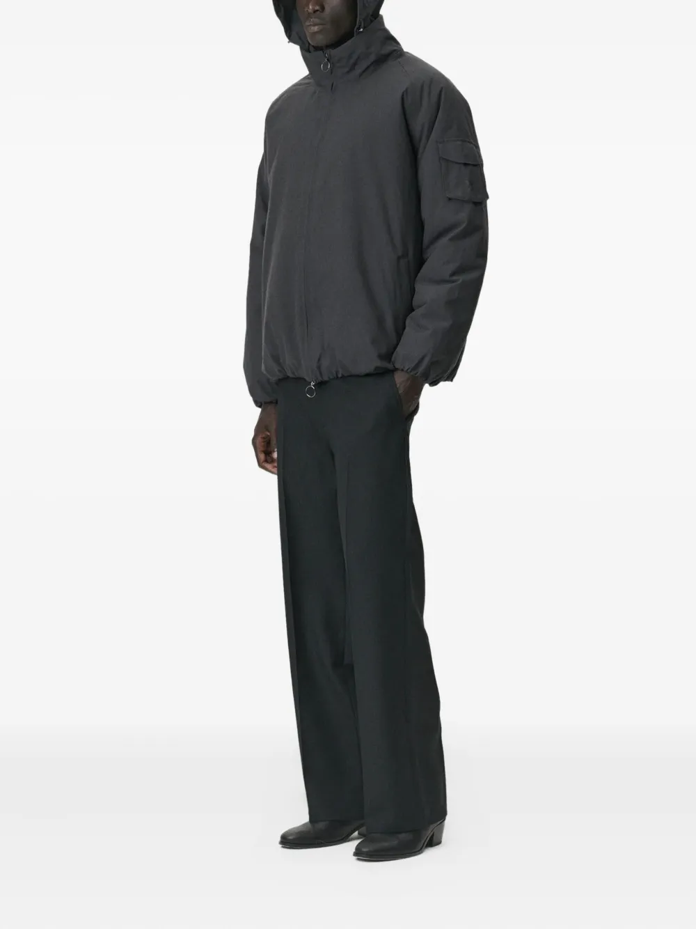 Welter Shelter Short Tracker Hooded Jacket In Gray