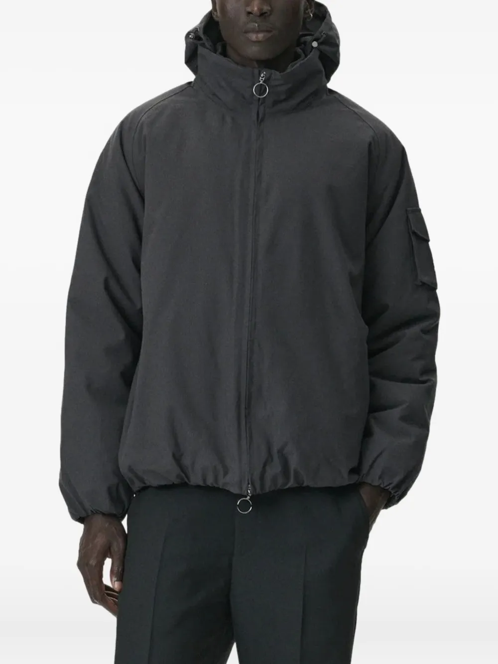 Welter Shelter Short Tracker Hooded Jacket In Gray