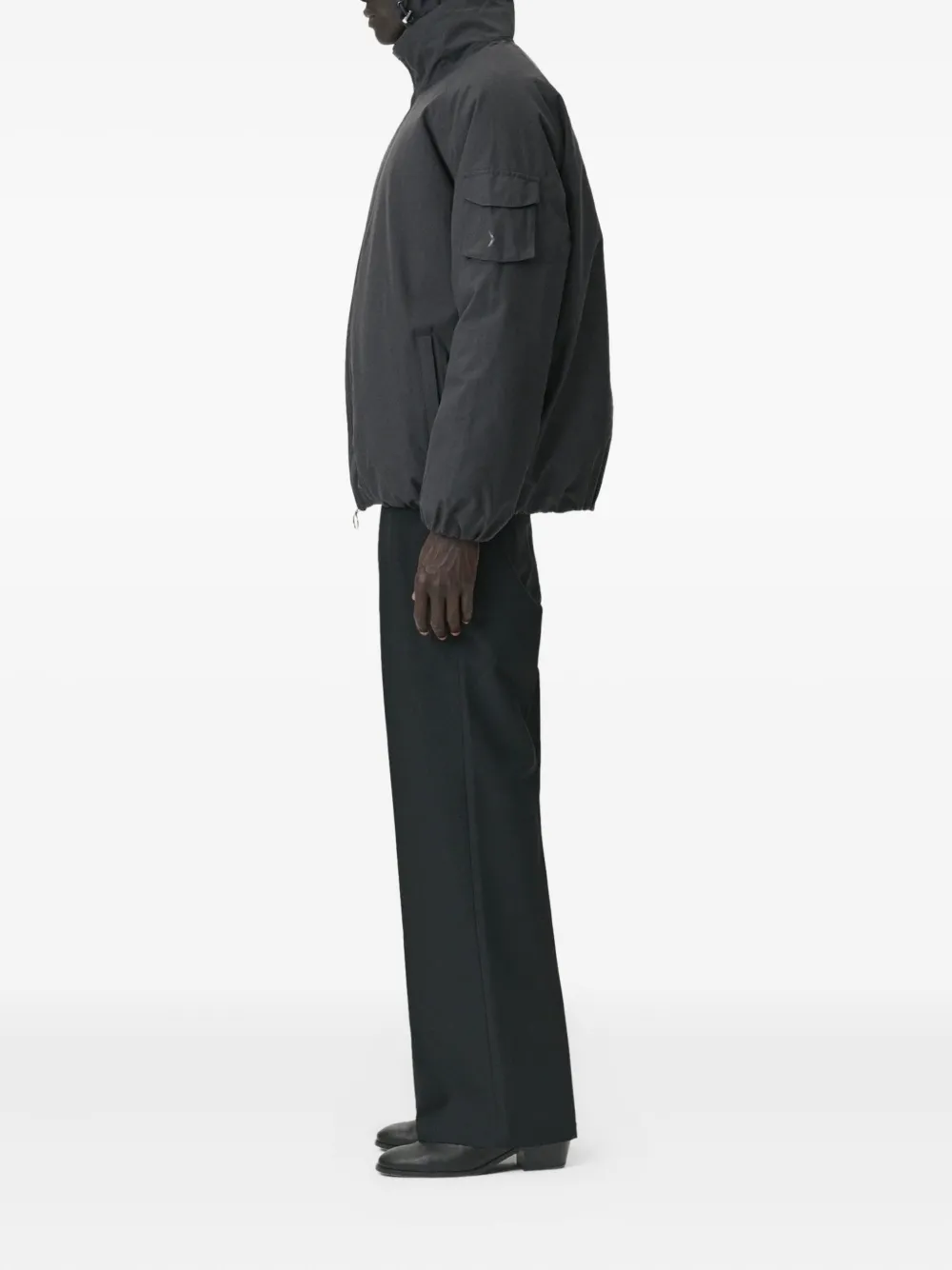 Welter Shelter Short Tracker Hooded Jacket In Gray